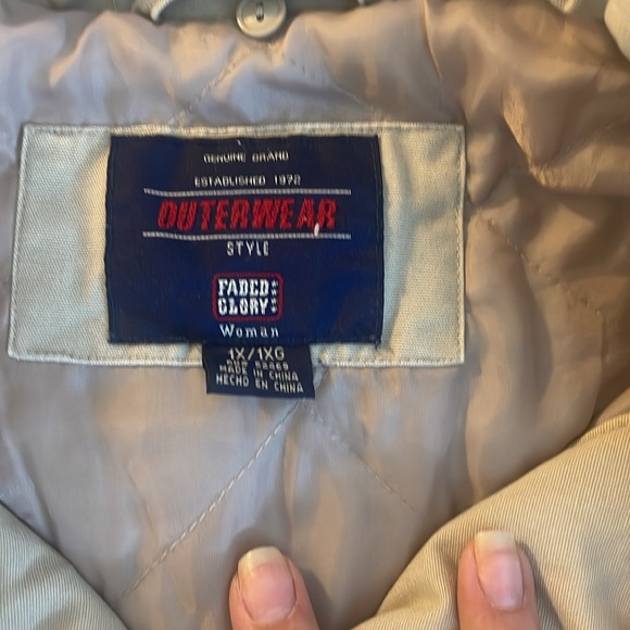 Vintage Faded Glory Military Utility Jacket Women’s 1X - Picture 7 of 11